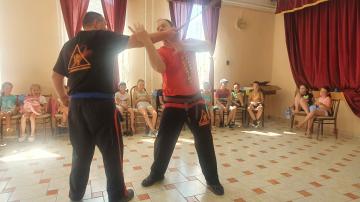 Újdombrádon tartottunk Eskrima bemutatót 2020.08.10-én